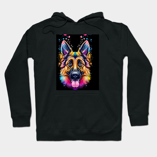 Shepherd Dog Print Poster Artwork Hoodie by Furrban